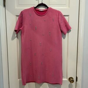 Zara Pink Dress with Rhinestones